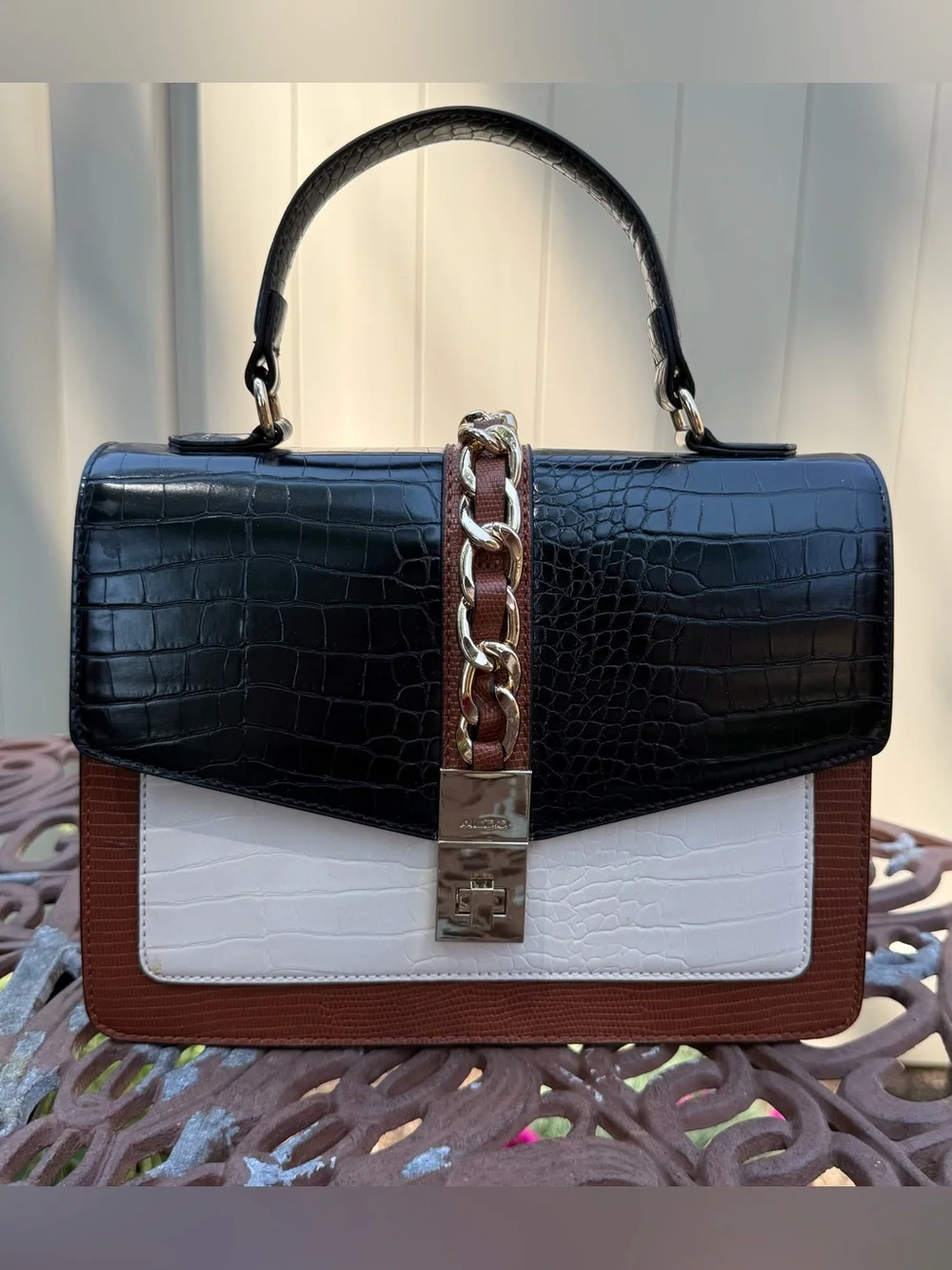 Aldo colorblock handbag satchel purse